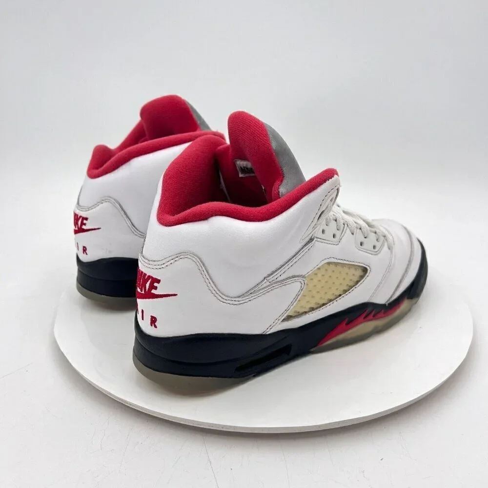 Nike Air Jordan 5 Youth Size 5.5Y Women 7 440888 102 Fire Red Basketball Shoes